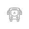 Bus, Autobus, Public, Transportation Thin Line Icon Vector Illustration Logo Template. Suitable For Many Purposes.