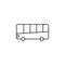 Bus, Autobus, Public, Transportation Thin Line Icon Vector Illustration Logo Template. Suitable For Many Purposes.