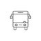 Bus, Autobus, Public, Transportation Thin Line Icon Vector Illustration Logo Template. Suitable For Many Purposes.