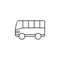 Bus, Autobus, Public, Transportation Thin Line Icon Vector Illustration Logo Template. Suitable For Many Purposes.