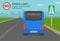 Bus, coach or minibus on a motorway, highway speed limit.