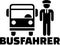 Bus driver german word with pictogram