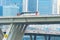 Bus driving overpass bridge, Singapore