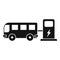 Bus electrical refueling icon, simple style