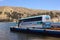 Bus on Ferry on Lake Titicaca at Tiquina, Bolivia