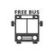 Bus free sign icon. Public transport symbol