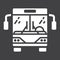 Bus glyph icon, transport and vehicle, tour bus