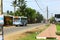 The bus goes on the road, the area Koggala