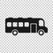 Bus icon in flat style. Coach vector illustration on white isolated background. Autobus vehicle business concept