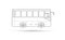 Bus icon. Isolated technical drawing. Thin line illustration of transportation
