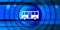 Bus icon optimum prime digital smart blue banner background abstract futuristic motion illustration