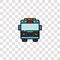 bus icon sign and symbol. bus color icon for website design and mobile app development. Simple Element from travel collection