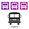 Bus icon . Simple glyphvector of Travel purple set for UI and UX, website or mobile application