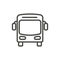 Bus icon vector. Line school bus symbol.