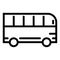 Bus line icon. Passenger vector illustration isolated on white. Auto outline style design, designed for web and app. Eps