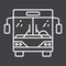 Bus line icon, transport and vehicle, tour bus