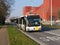A bus (Mercedes Citaro) from De Lijn (company), drives from \'t Zand to Bruges station.