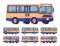 Bus orange-blue set