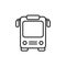 Bus otline icon. Vector islated line bus symbol