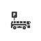 Bus parking sign vector icon