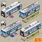 Bus Set 03 Vehicle Isometric