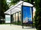 Bus shelter. background for mockup. sample poster ad and billboard. light box ad side panel