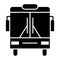 Bus solid icon. Passenger bus vector illustration isolated on white. Public transport glyph style design, designed for