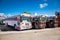 Bus stop for Belize in Chetumal. Mexico.