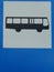 Bus stop icon on white backround