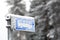 Bus Stop Sign in Winter Snow