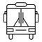 Bus thin line icon. Passenger bus vector illustration isolated on white. Public transport outline style design, designed