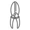 Bush cutter icon outline vector. Accessory working trim