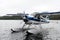 A bush plane performs taxi in in Alaska.