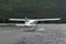 A bush plane performs taxi in in Alaska.