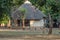 Bushbuck and vervet monkeys between chalets in Letaba