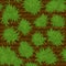 Bushes seamless pattern, soil texture with green grass for wallpaper.