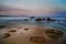 Bushfires on the northern horizon of Diamond Beach Australia