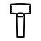 bushing hammer line icon vector illustration