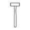 bushing hammer tool line icon vector illustration