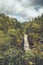 Bushkill Falls in Poconos, PA, surrounded by lush fall foliage