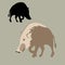 Bushpig vector illustration style Flat