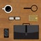 Business accessories on desktop