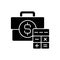 Business account black glyph icon