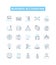 Business accounting vector line icons set. Accounting, Business, Finance, Bookkeeping, Taxation, Ledger, Profits