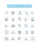 Business accounting vector line icons set. Accounting, Business, Finance, Bookkeeping, Taxation, Ledger, Profits