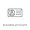 Business Accounts linear icon. Modern outline Business Accounts