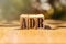 Business acronym ADR as American depositary receipt