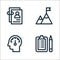 business administration line icons. linear set. quality vector line set such as clipboard, analyze, goal