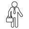 Business administrator icon, outline style