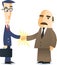 Business agreement with businessmen shaking hands